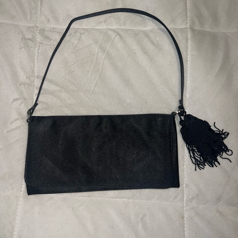 Vintage Satin Black Bag